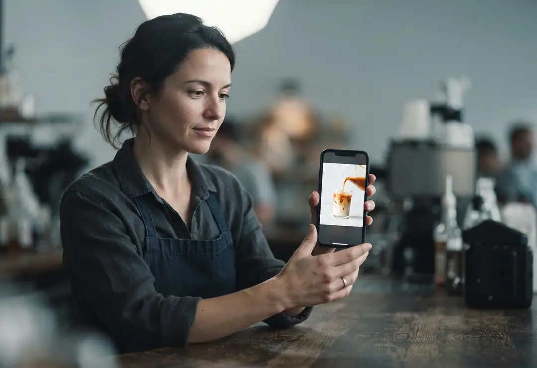 A vertical video ad on a phone