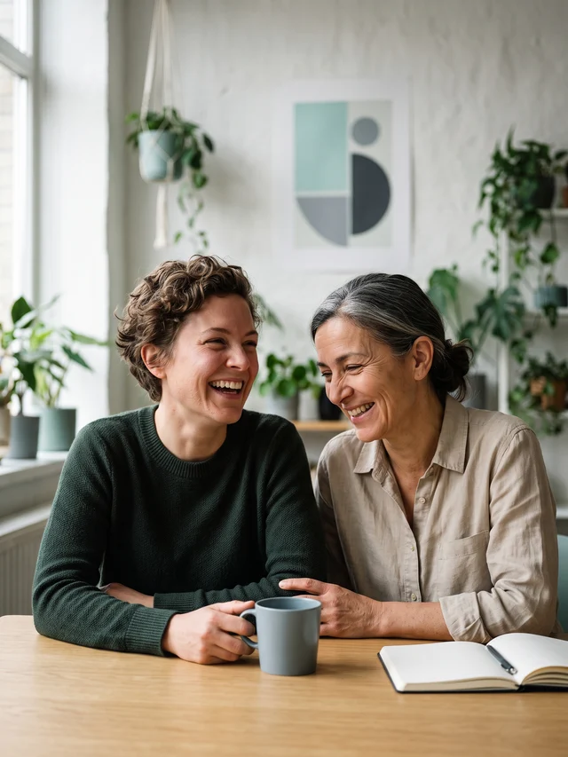 Two people working together at a table